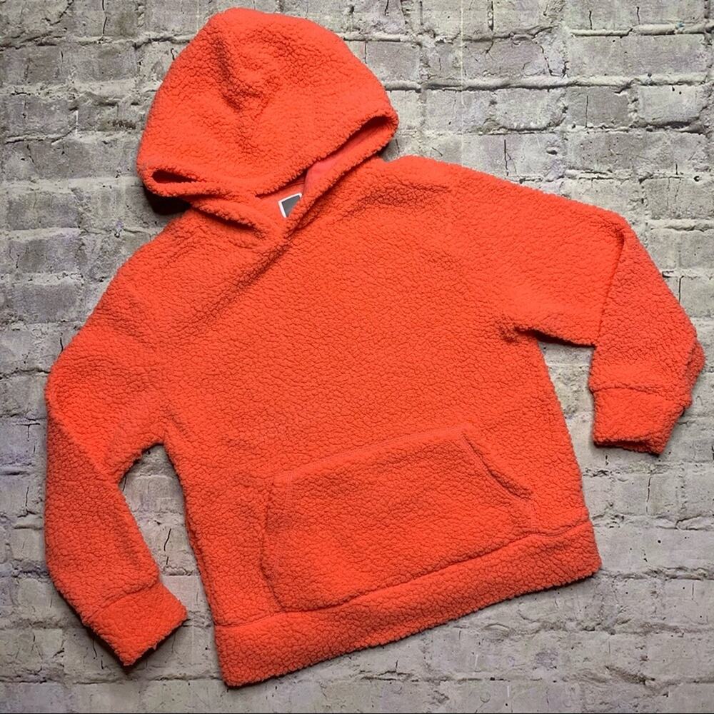 Hooded Sherpa Sweatshirt with Kangaroo Pocket